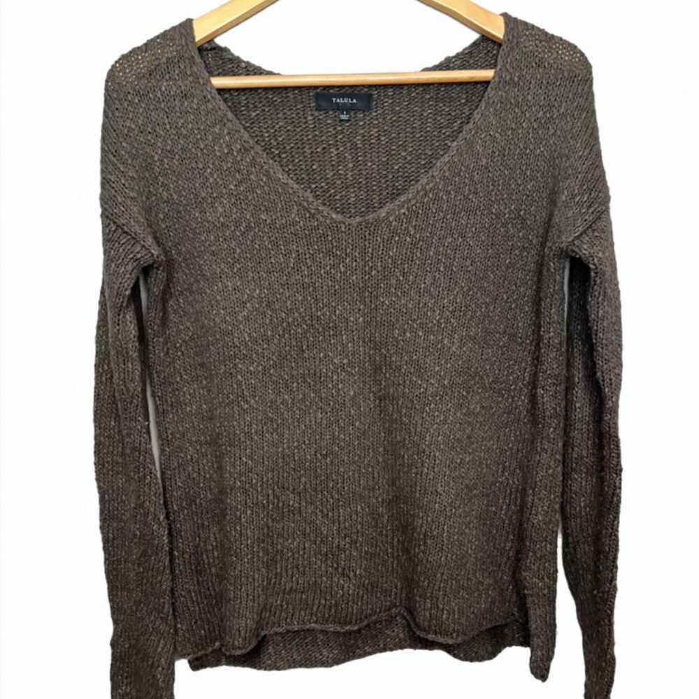 Talula (Aritzia) - Cashmere & Angora Green Knit Sweater - size Small